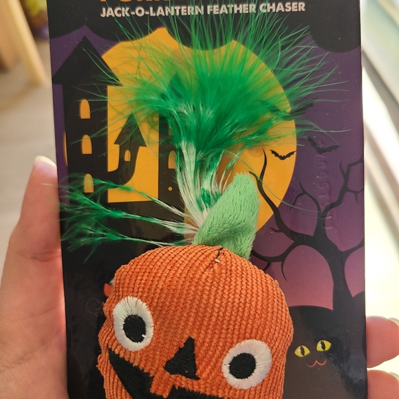 Halloween jack-o-lantern cat toy - Picture 2 of 5
